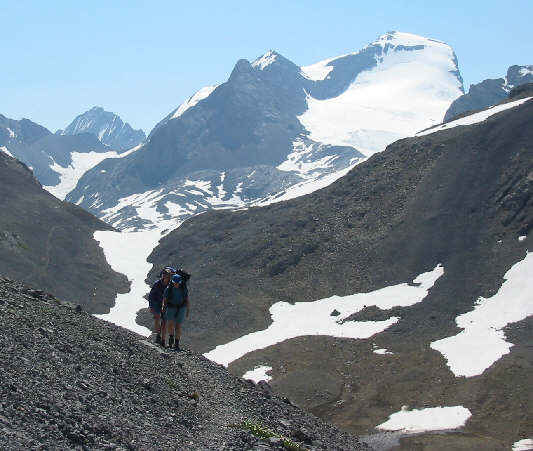 It looks like they're hiking on the moon!