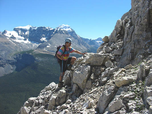 A lot more interesting than slogging directly up the gully!