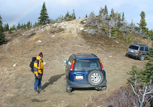 A vehicle with good clearance is needed to drive up to this spot.