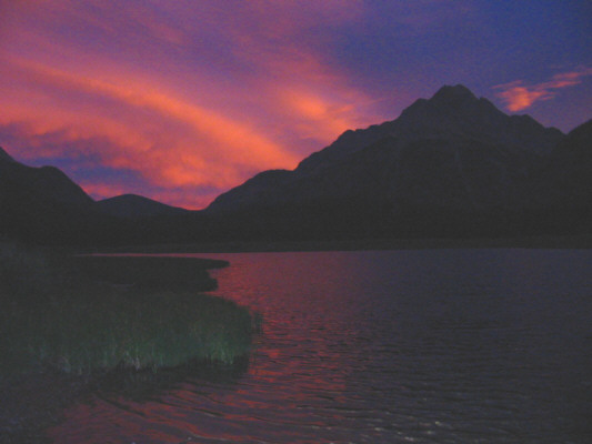 A beautiful night for camping out.