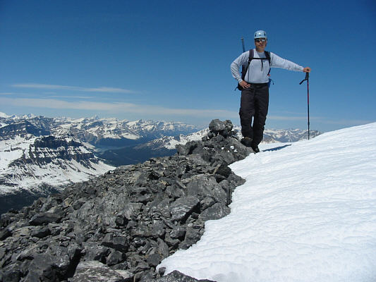 I actually sank to my hips when I tried to stand on the snow right beside the cairn.