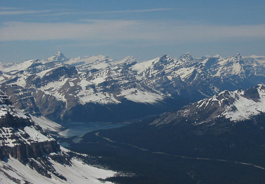 A rare glimpse of Mount Forbes.