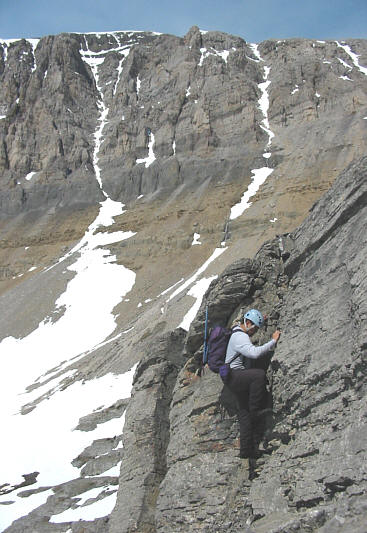 I actually ended up ascending the crack on the left instead.