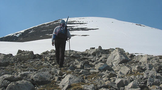 I avoided the snow and detoured left.