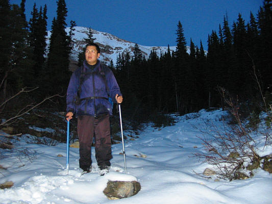 I'm a little wet at this point but still going strong!  Eleven minutes to the car from here.