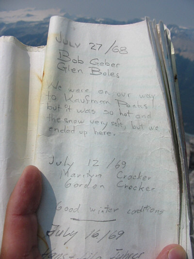 I bagged this peak exactly nine years, to the day, after Alan Kane!