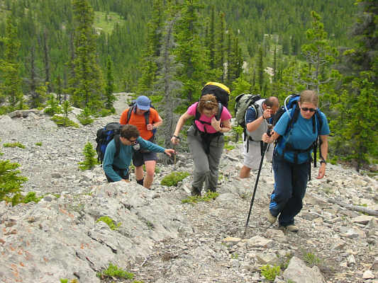 Chris, Wiktor and Ceri did pretty good considering they did a long scramble up Mount Abraham the previous day.