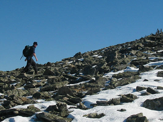Here's evidence that Dan actually moves his feet rather than quantum leaping up the mountain!