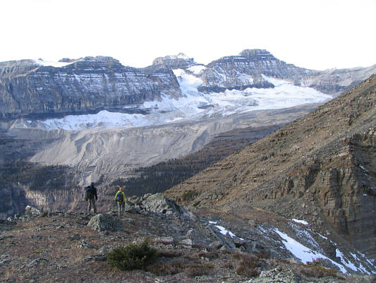 It took us about 20 minutes to drop down to the col.