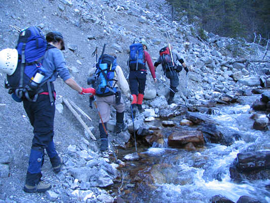 The novelty of rock-hopping up the creek wears thin pretty quickly.