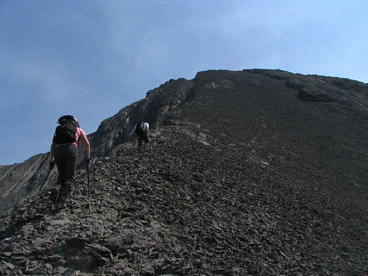 It's worth heading over to some slabs on the right further up.