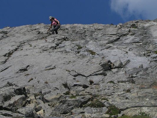 Possibly more challenging than the ascent ridge!