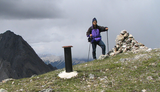 The elevation gain from camp is about 975 metres.