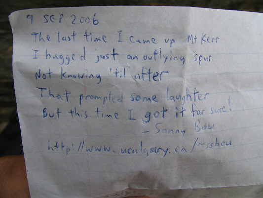 At least I didn't have to make a third ascent to claim this summit! :-)