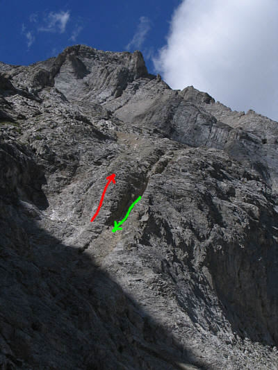 It's also possible to take my descent gully on the way up.