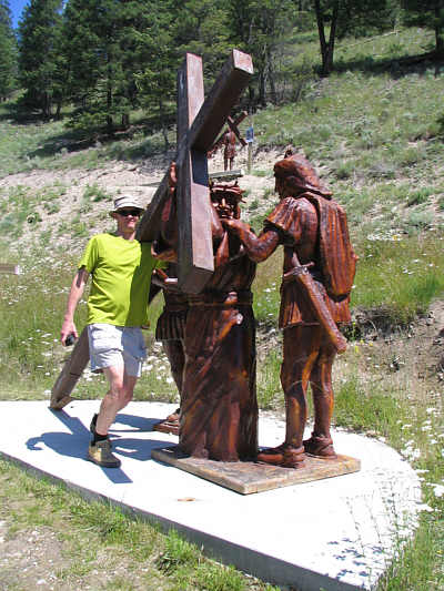 These statues all have rather grotesque faces.