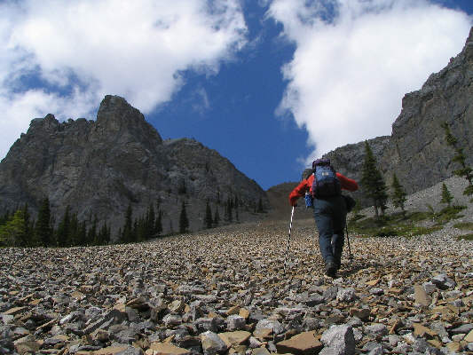 I used this gully for my descent.