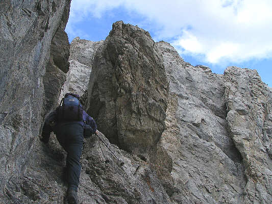 This definitely beats going up that scree gully.