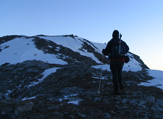 Gotta love the sound of steel crampons scraping against rock!