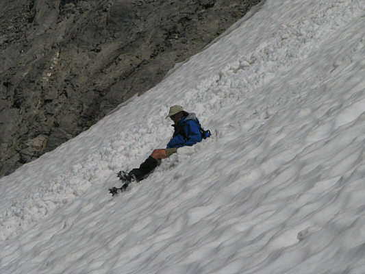 This was Dave's first glissade! Congratulations, Dave!