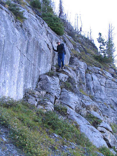 That section above the staircase is very steep and loose.
