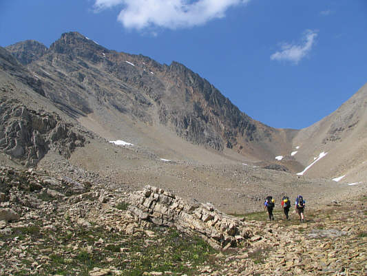 About another hour to the pass from here.