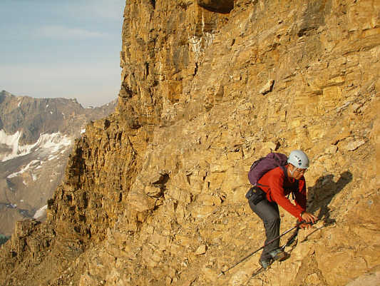 This part was really loose.  I veered upwards to climber's left as soon as I could.