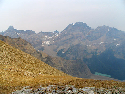 There is a non-technical route into "Shangri-La" from Templeton Lake, but it does not come up over this col.