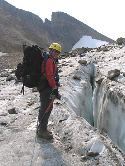 Eddie set a nice, relaxed pace up the glacier.