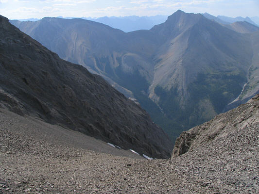 The scree here is not particularly good for surfing.