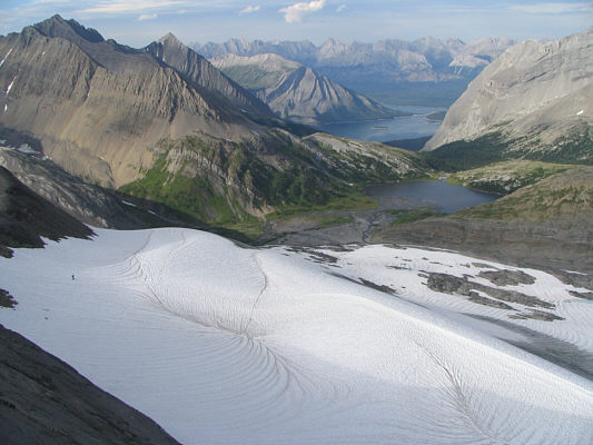Can you spot Dave crossing the glacier?