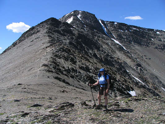 From here, the ridge looks tougher than it really is.