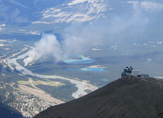 We could hear sirens even from this vantage point.