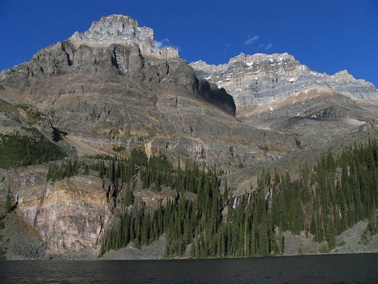 Hard to believe that there's a hiking trail way up there somewhere.