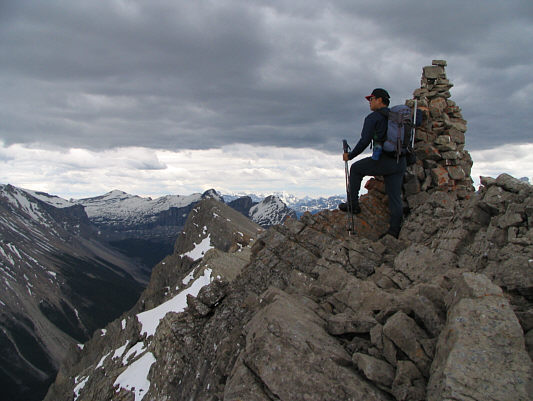 This cairn is more impressive than the one at the south summit.