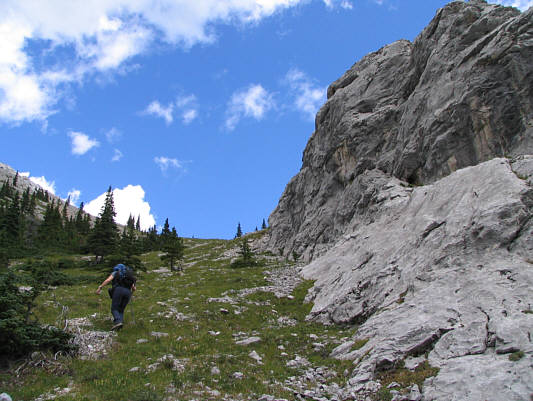 The slabs on the right looked like they would be fun to scramble on.