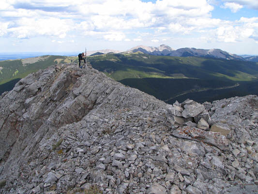 It looks like the east summit is higher here.