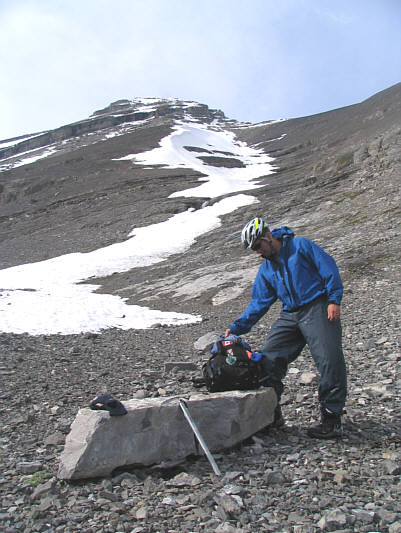 A chilly wind made it much colder to sit here than on the summit.