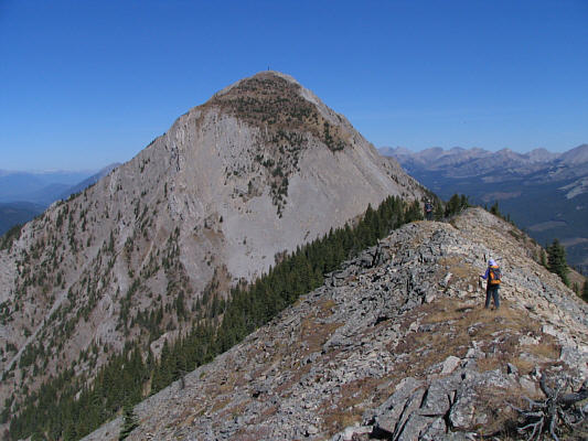 That's the false summit in the distance.