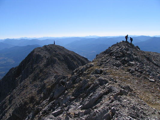 The other summit bump that they're on might be slightly higher than the one I took this photograph from.