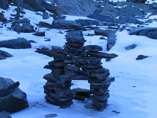 There's even a bivy site with bench and toilet nearby.