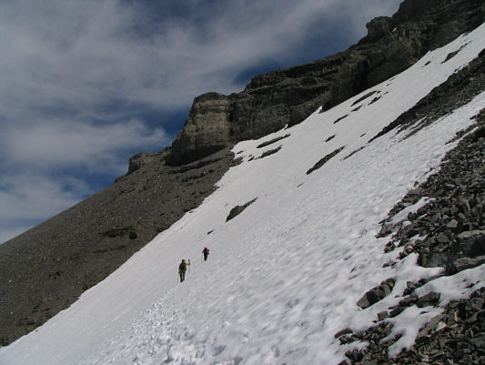 Sam did a great job breaking trail through the snow.