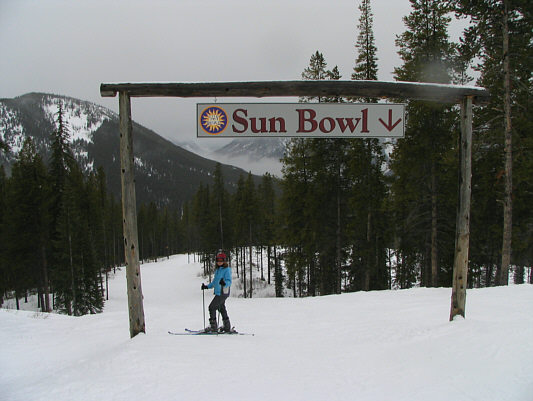 The snow was a bit thin in places, but there were still some good mogul runs here.