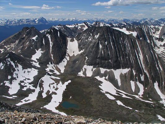 Note the small tarn at the bottom.