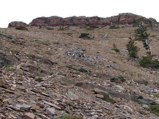 I headed to climber's left here to find more solid ground.