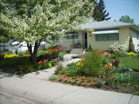 The garden is all Kelly's handiwork.