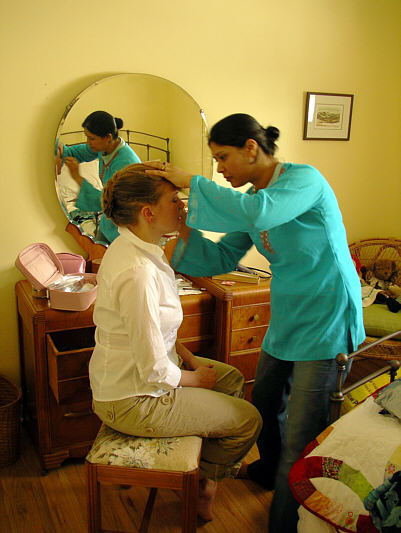 Rupa works in the make-up department at the Bay.