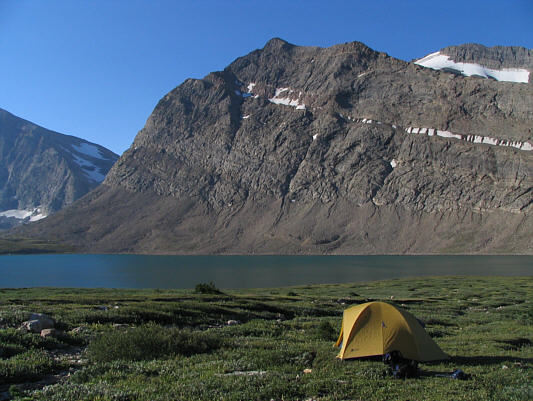 We picked a really excellent spot to camp--flat, soft ground and a nice creek nearby.