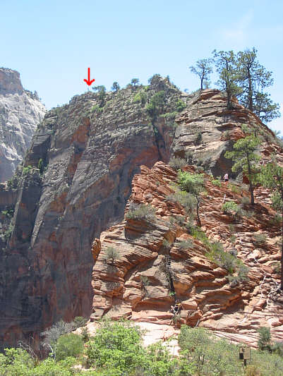 Yeah, that's me.  Believe it or not!  I radioed Kelly to take a photo of me on the high point.