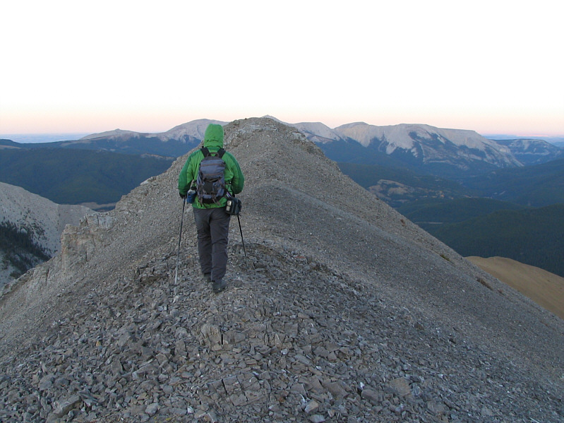 I wore every article of clothing I had in my pack on this day!